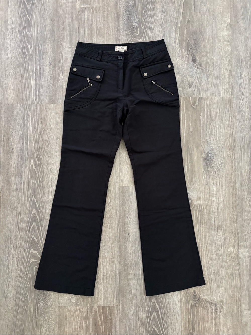 Black high-waisted cargo pants (S)